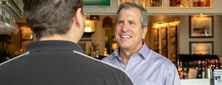 Close up shot of a man