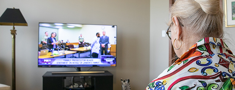 Close up shot of a tv